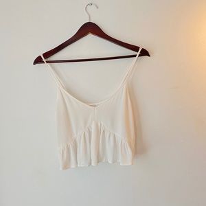 Club Monaco white cropped tank top xs